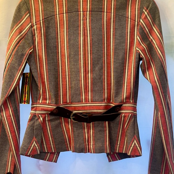 Gwen Stefani L.A.M.B Stretch Canvas Tie Front Blazer Y2K - Picture 5 of 10